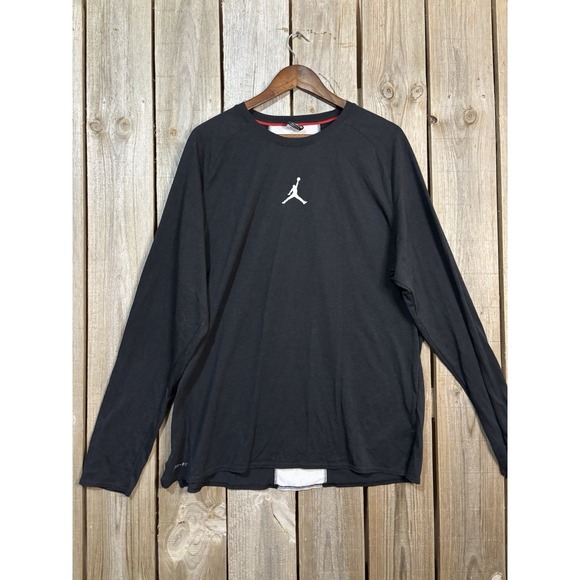 Jordan Dri-FIT Long Sleeve Mesh Back Logo Tee XL - Picture 2 of 5